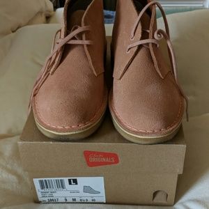 Clark's chukka Desert Boots Peachy Pink Suede